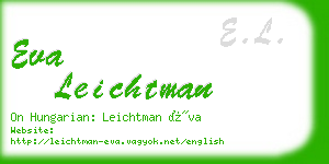 eva leichtman business card